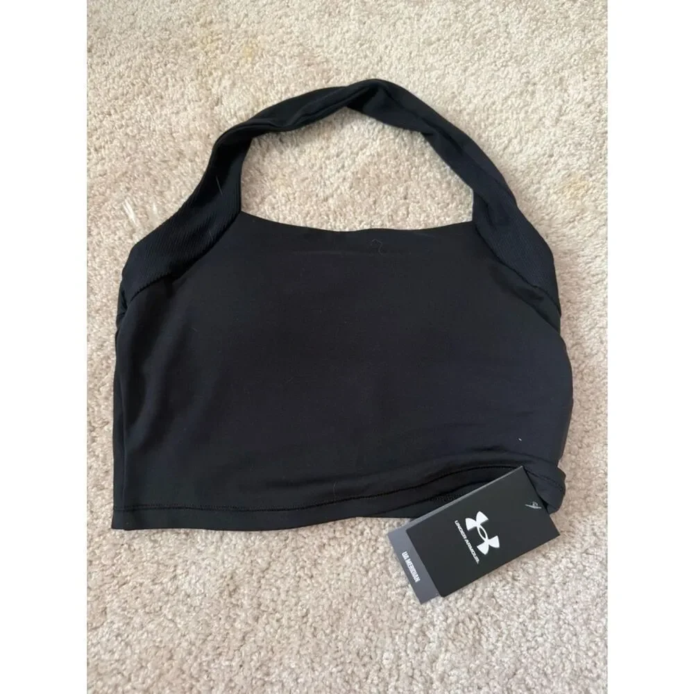 NWT Under Armour Meridian Halter Black